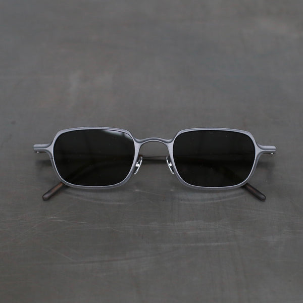Rigards classic square frame magnesium aluminum alloy glasses RG0086AL series collection RG-RG0086AL-HKSH gray frame dark gray lenses